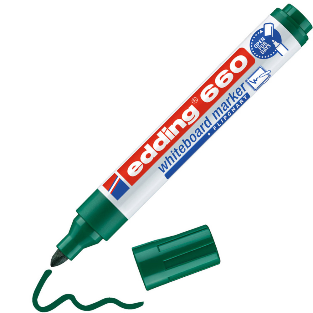 Edding 660 Marqueur effaable tableau blanc pointe ogive 1,5 - 3 mm - Vert