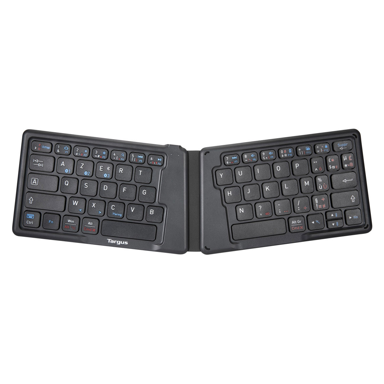 Targus Clavier ergonomique antimicrobien pliable sans fil - Noir