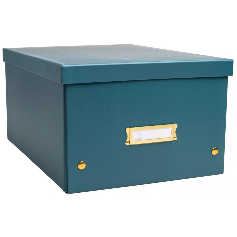 Exacompta Bote de rangement  plat A4+ NeoDeco en carton - Bleu