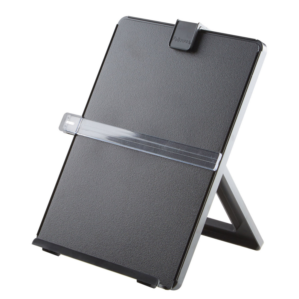 Fellowes Support copies chevalet avec guide-lignes - Porte-documents A4 inclin avec pince - Noir