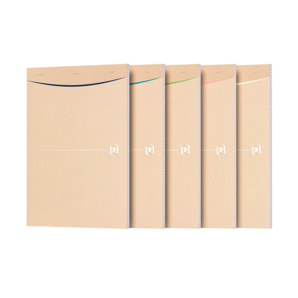 Oxford Bloc notes Touareg A4 21 x 29,7 cm - 90g - Papier recycl - Petits carreaux 5x5 - 160 pages