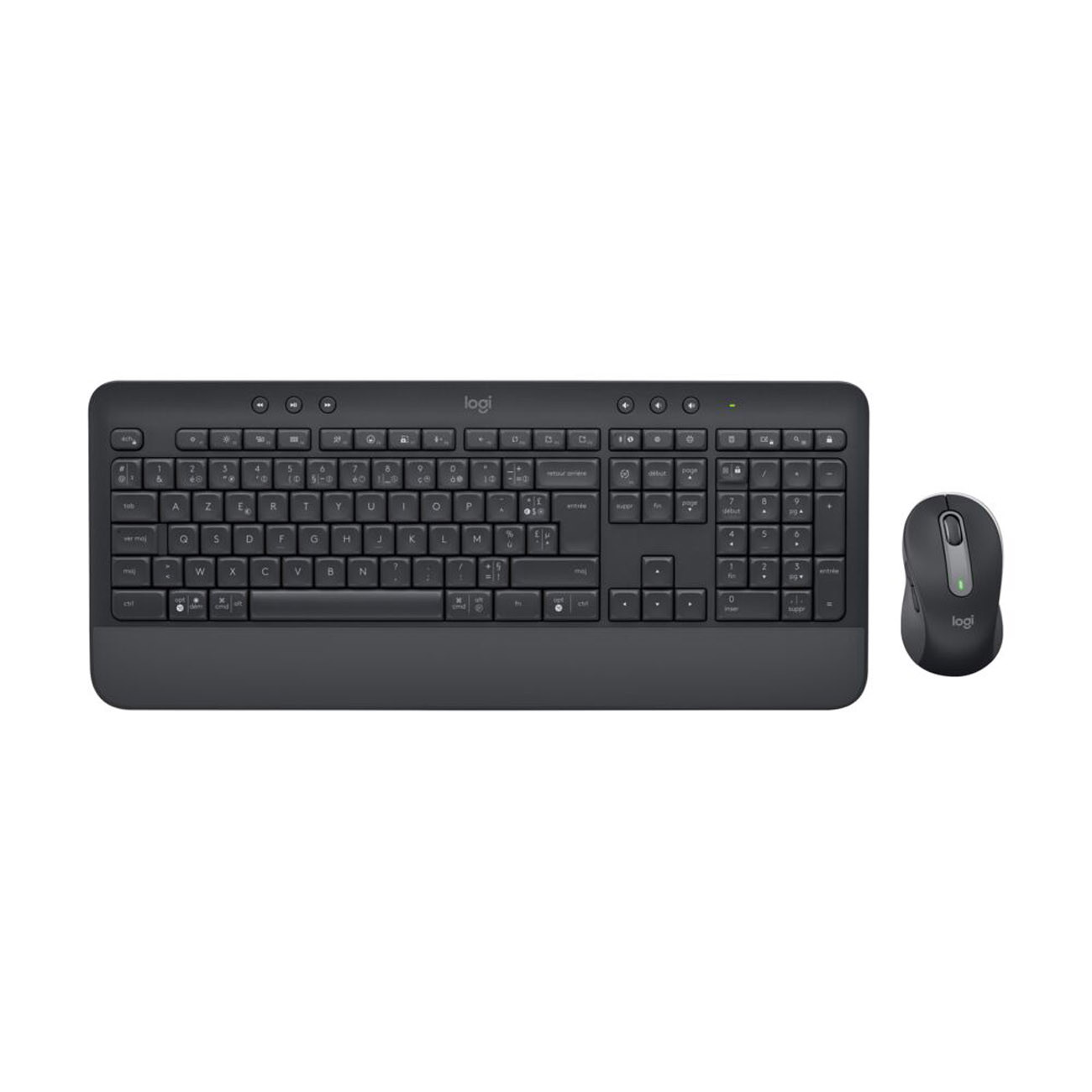 Logitech Ensemble clavier-souris sans fil MK650 - Avec repose poignet intégré -  Bluetooth et récepteur USB Logi Bolt - Noir