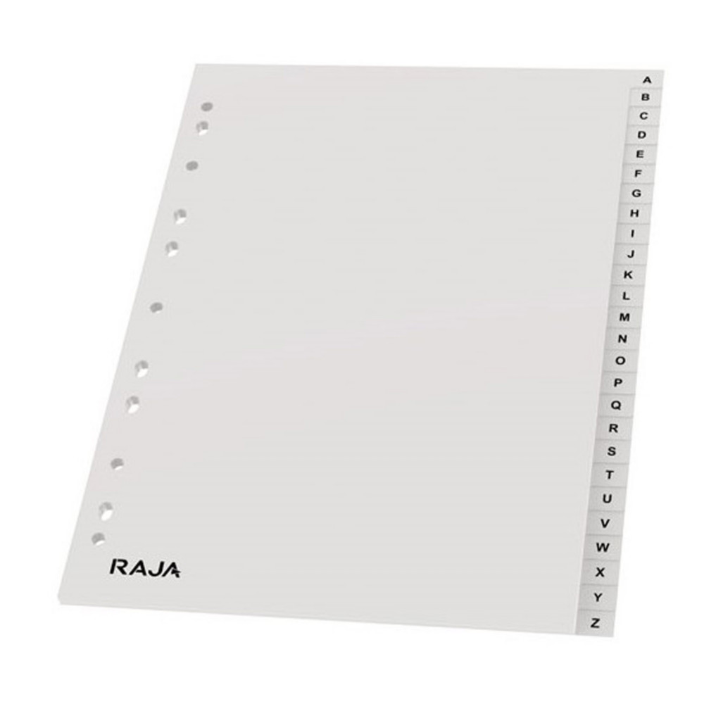 RAJA Intercalaires alphabtiques A4 en polypropylne gris - 26 divisions