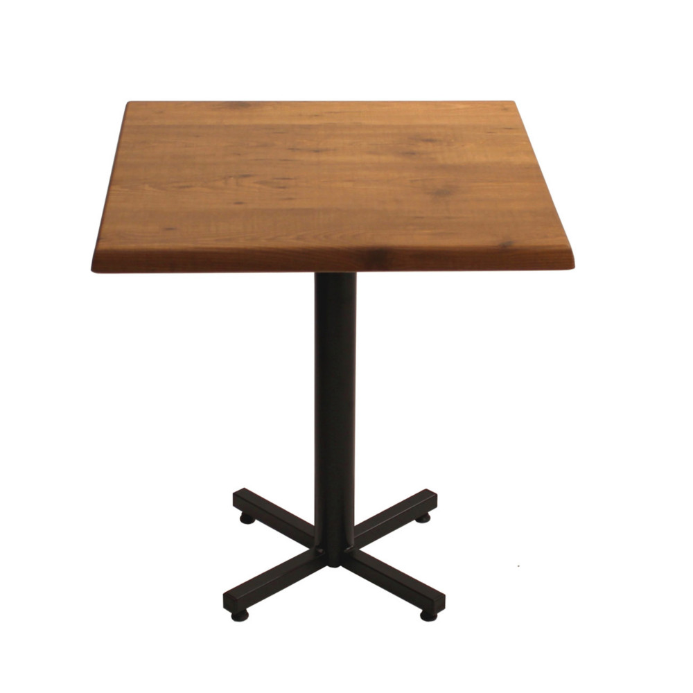 Table Coffee carre L.70 x P.70 x H.75 cm - Plateau Colorado  Pied central Noir