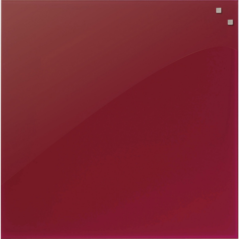 Naga Tableau verre tremp Square - Surface magntique - L.45xH.45 cm - Rouge