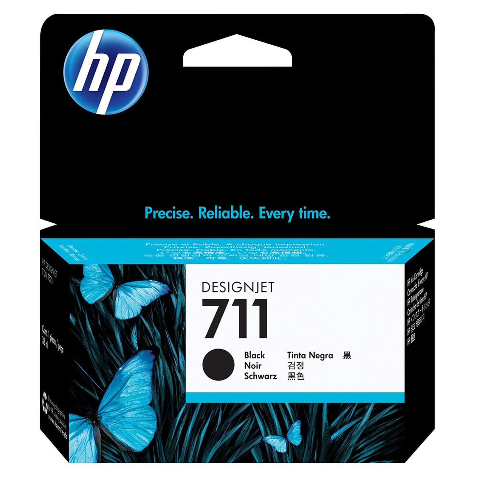 HP 711 Cartouche d'encre authentique CZ129A - Noir