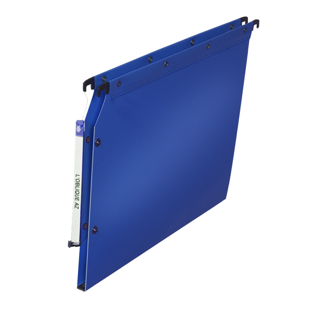 Elba Dossier suspendus pour armoire Ultimate A4 Polypropylne - 150 feuilles - Fond U 15 mm - Bleu - Lot de 10