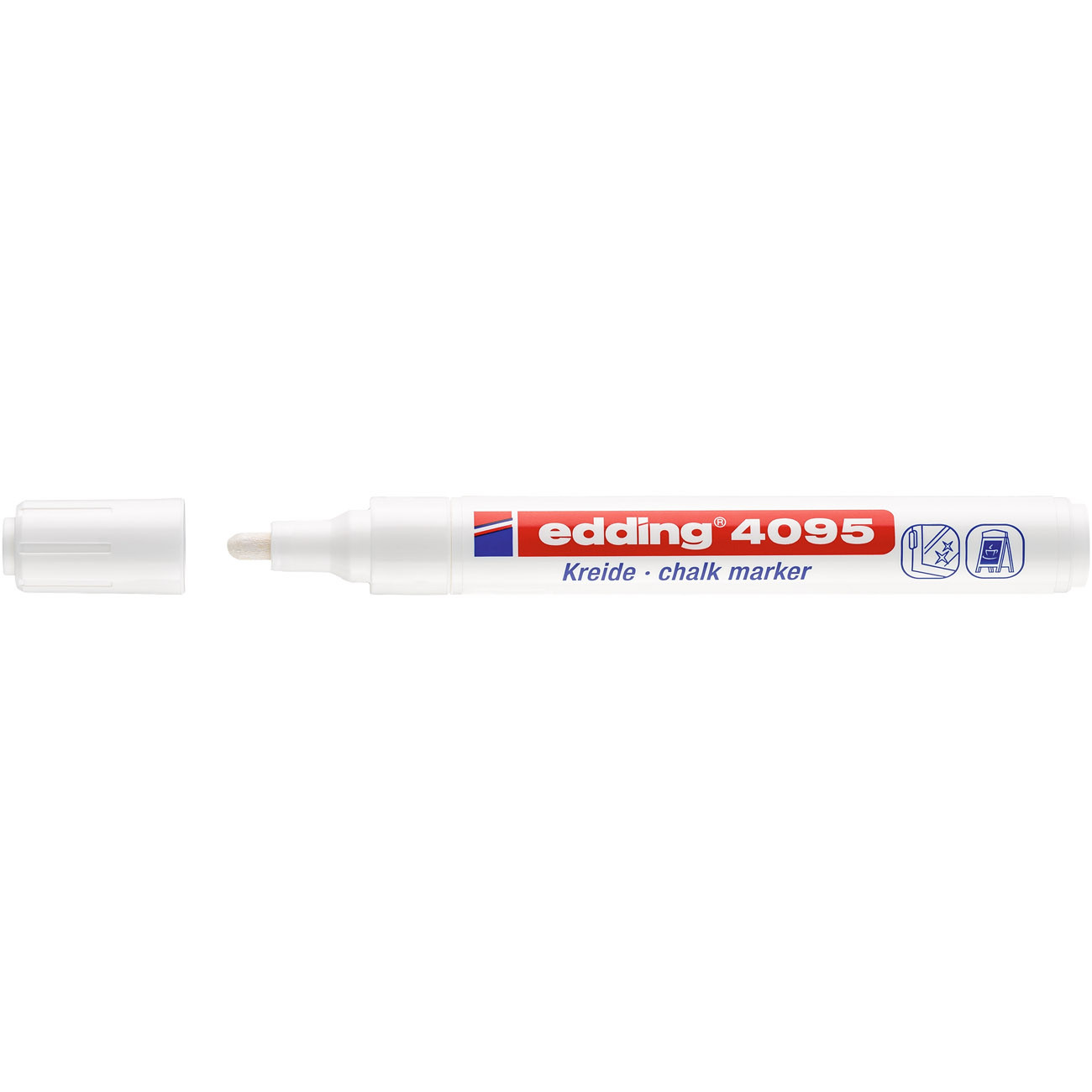 edding Marqueur à craie 4095 à pointe ogive 2 - 3 mm blanc