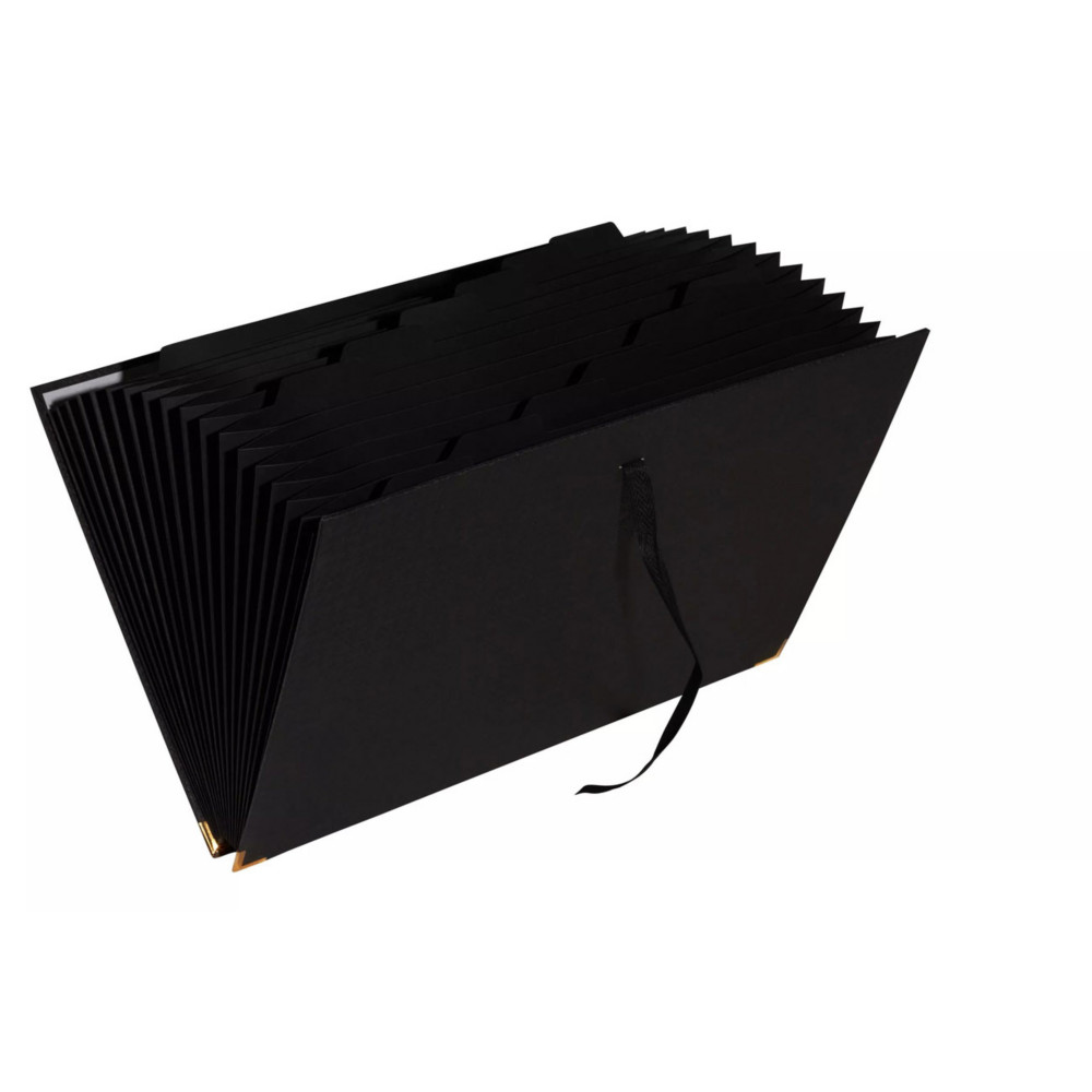 Exacompta Trieur extensible OfficeByMe  ruban A4 en carton - 18 compartiments - Noir