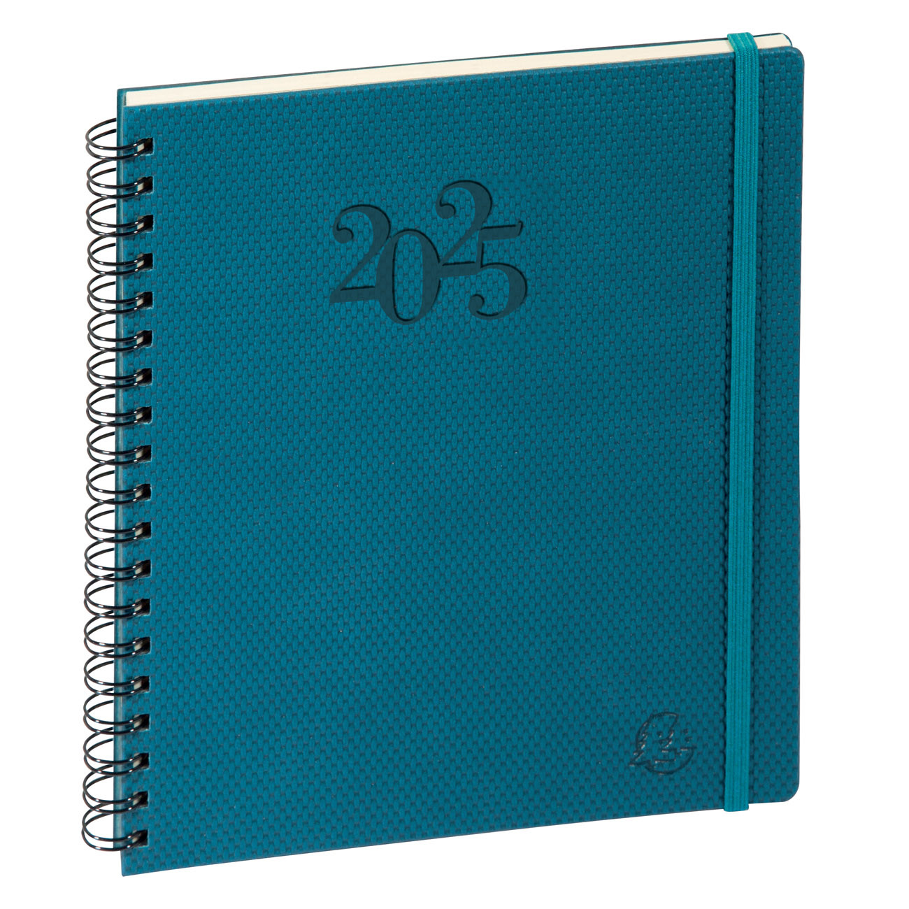 Exacompta Agenda semainier Eurotime Swan 18S - 17 x 15 cm à spirales - Bleu canard - 2027