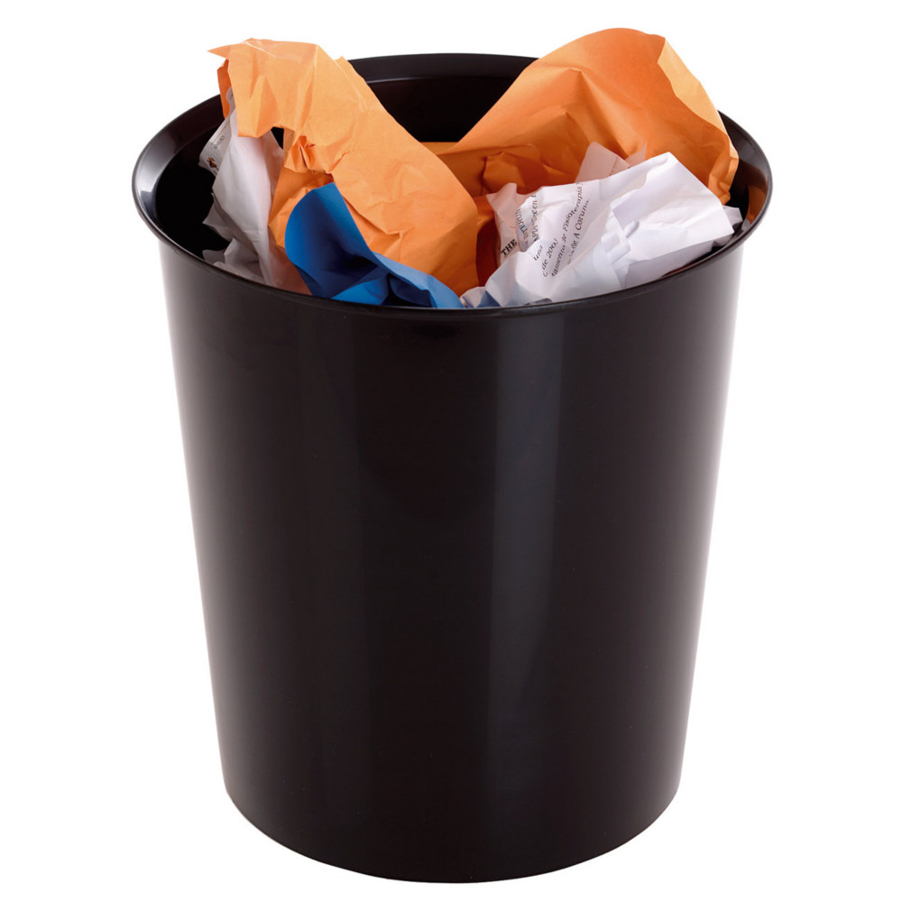 RAJA Corbeille  papier 18L  - Noir