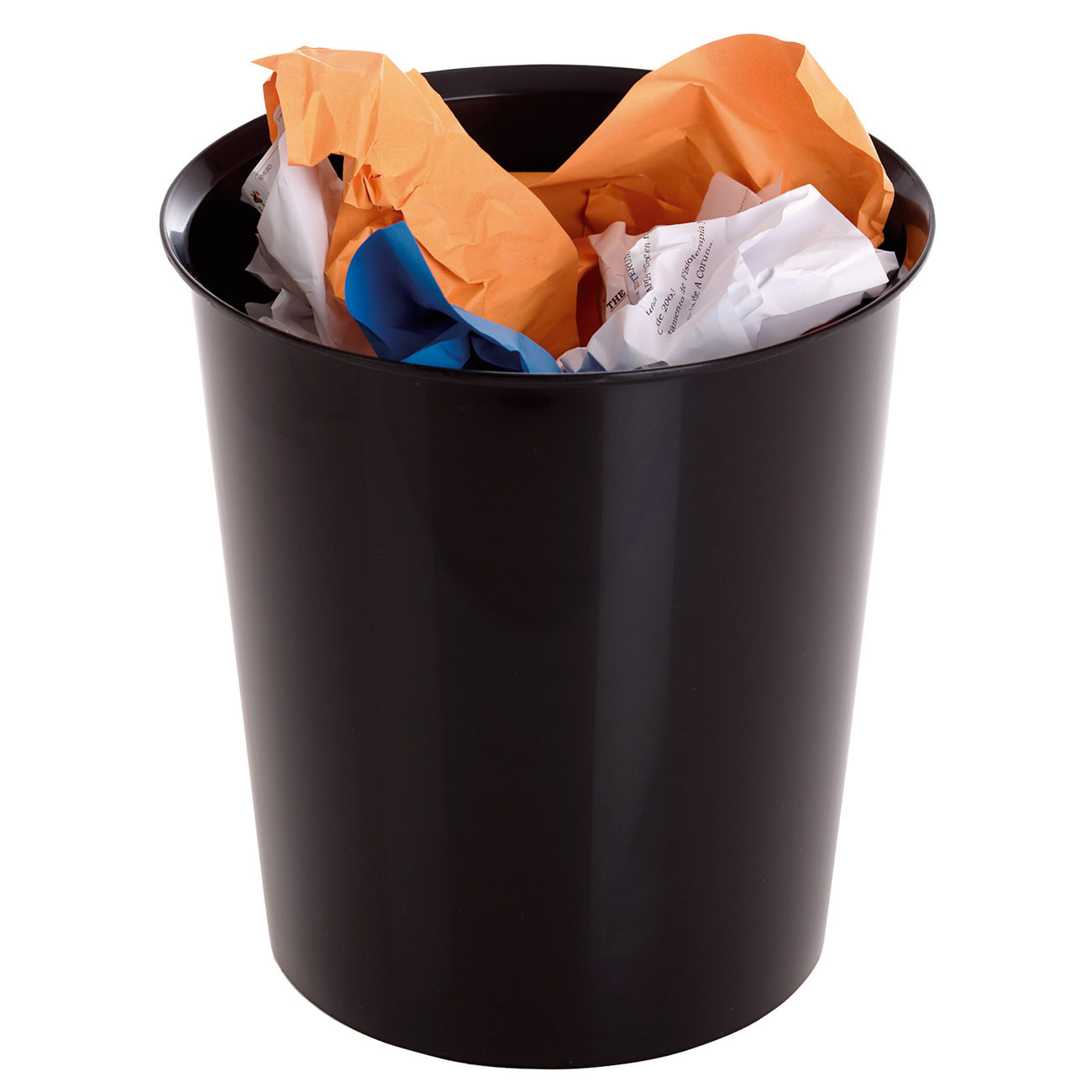MONDOFFICE Corbeille à papier 18L - Noir