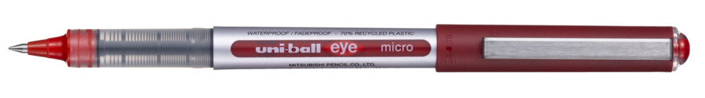 Uni Roller EyeMicroUB-150 bille fine de 0,5mm - corps gris encre rouge