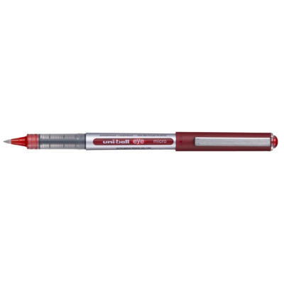 Uni Roller Eye Micro UB-150 bille fine de 0,5 mm - corps gris encre rouge