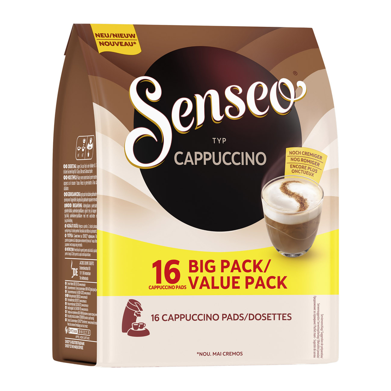Senseo Café Brazil - Paquet de 16 dosettes Cappuccino