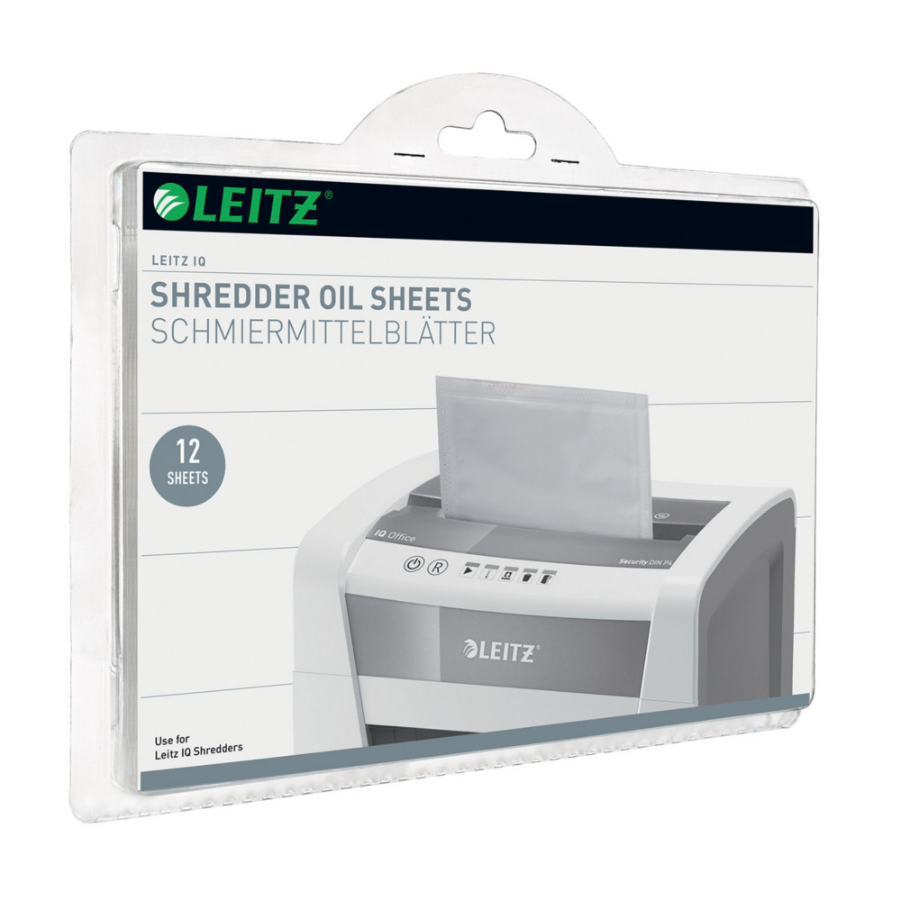 Leitz Feuilles prlubrifies pour destructeur - Lot de 12 feuilles