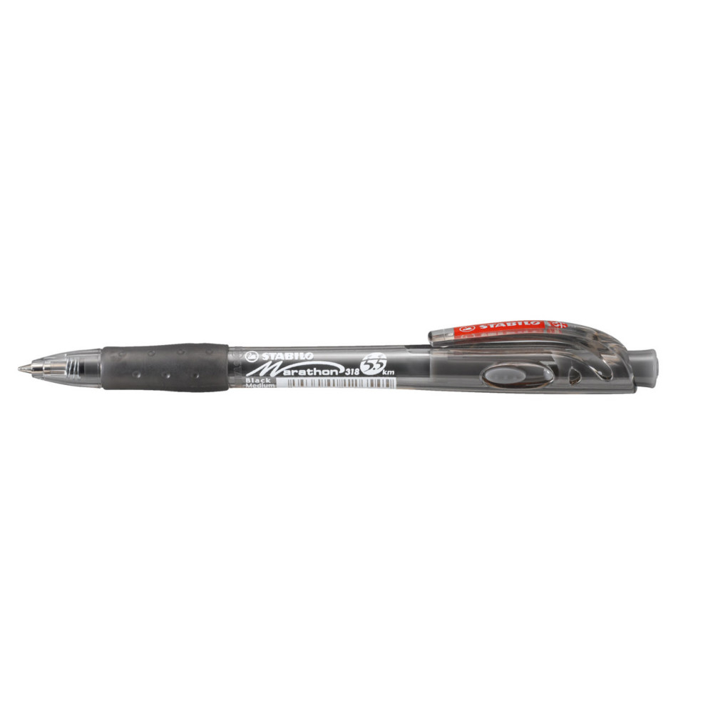 STABILO marathon Stylo bille rtractable pointe moyenne - Noir