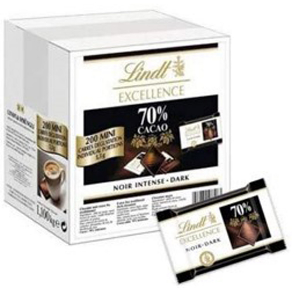 LINDT Bote chocolats noirs Excellence - Paquet de 200 mini
