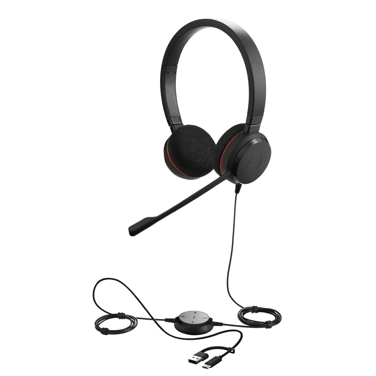 Jabra Evolve 20 MS Duo Casque filaire USB-C / USB-A