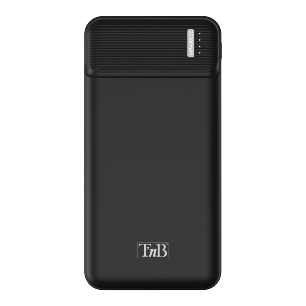 TNB Powerbank - Batterie externe portable - Chargeur 20 000 mAh - 2 ports USB - Noir