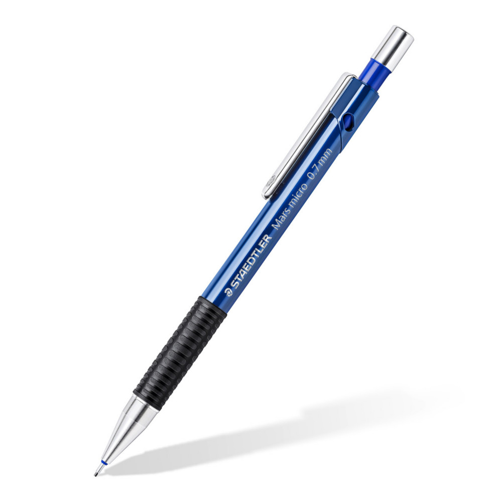 Staedtler Mars Mars Micro, porte-mines, mine B de 0,7mm, corps bleu avec zone de prhension
