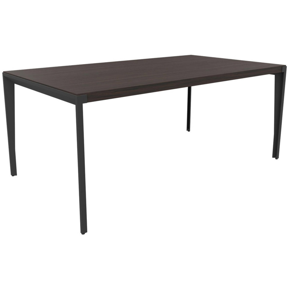 Bureau de direction Arold L.200 x P.100 cm - Placage bois Ebne - Pitement mtal gris