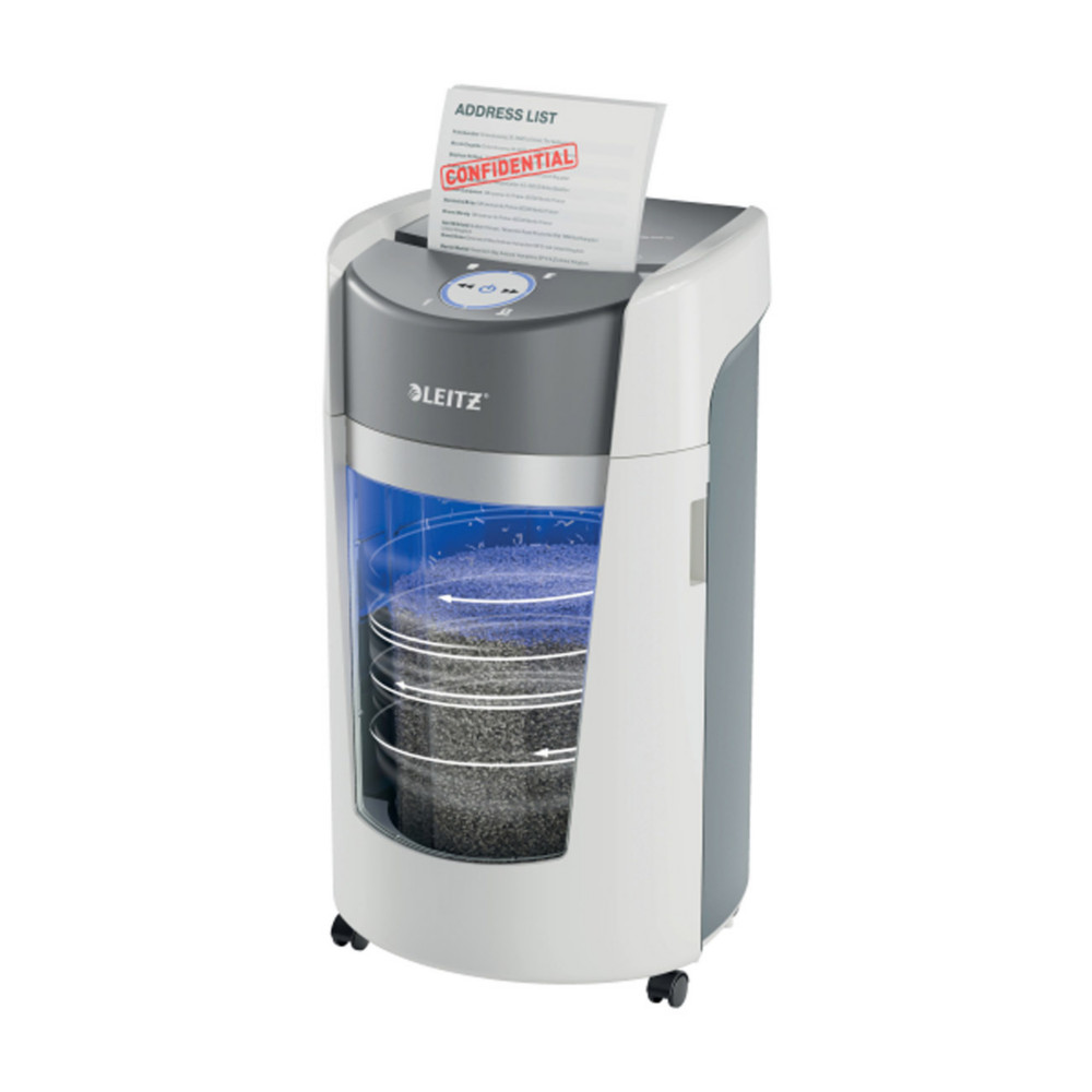 Leitz Destructeur de documents IQ OptiMax coupe micro DIN P5 - 10 feuilles - Corbeille 35 L