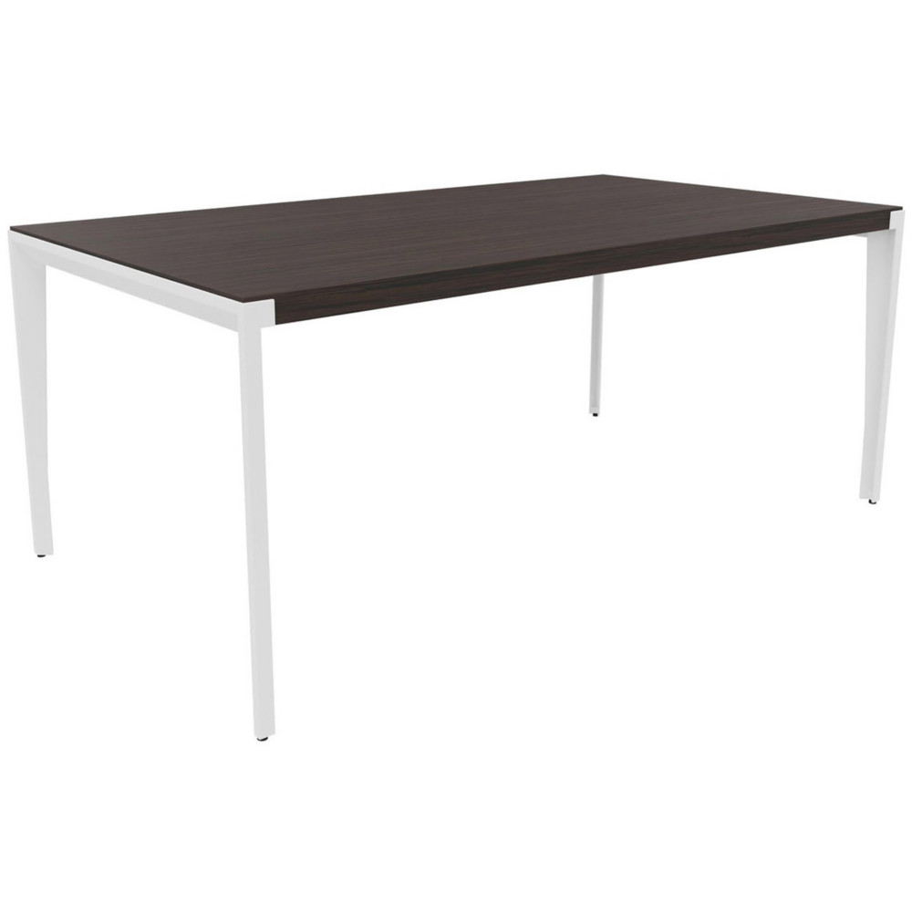 Bureau de direction Arold L.160 x P.100 cm - Placage bois Ebne - Pitement mtal blanc
