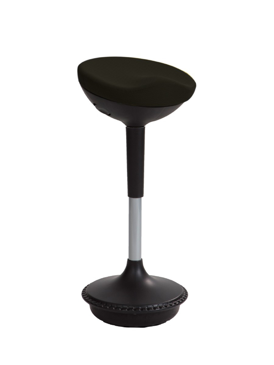 Alba Tabouret ergonomique STOOLY - 6 à 85 cm de hauteur - Noir