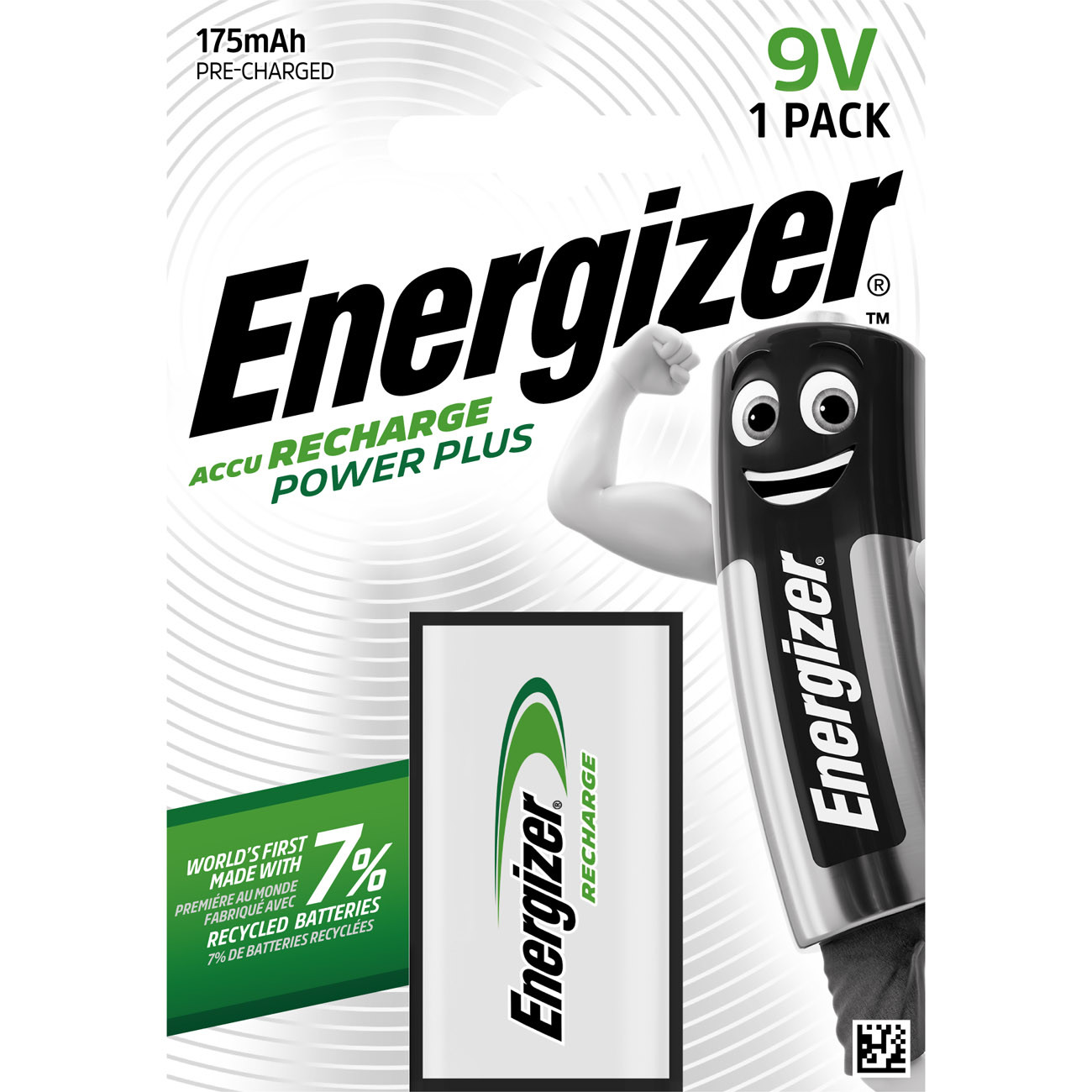 Energizer Pile rechargeable 9V / HR22 Power Plus - 175 mAh