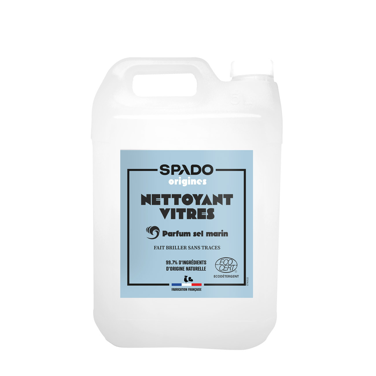 SPADO Nettoyant vitres d'origine naturel parfum sel marin - Bidon 5 L