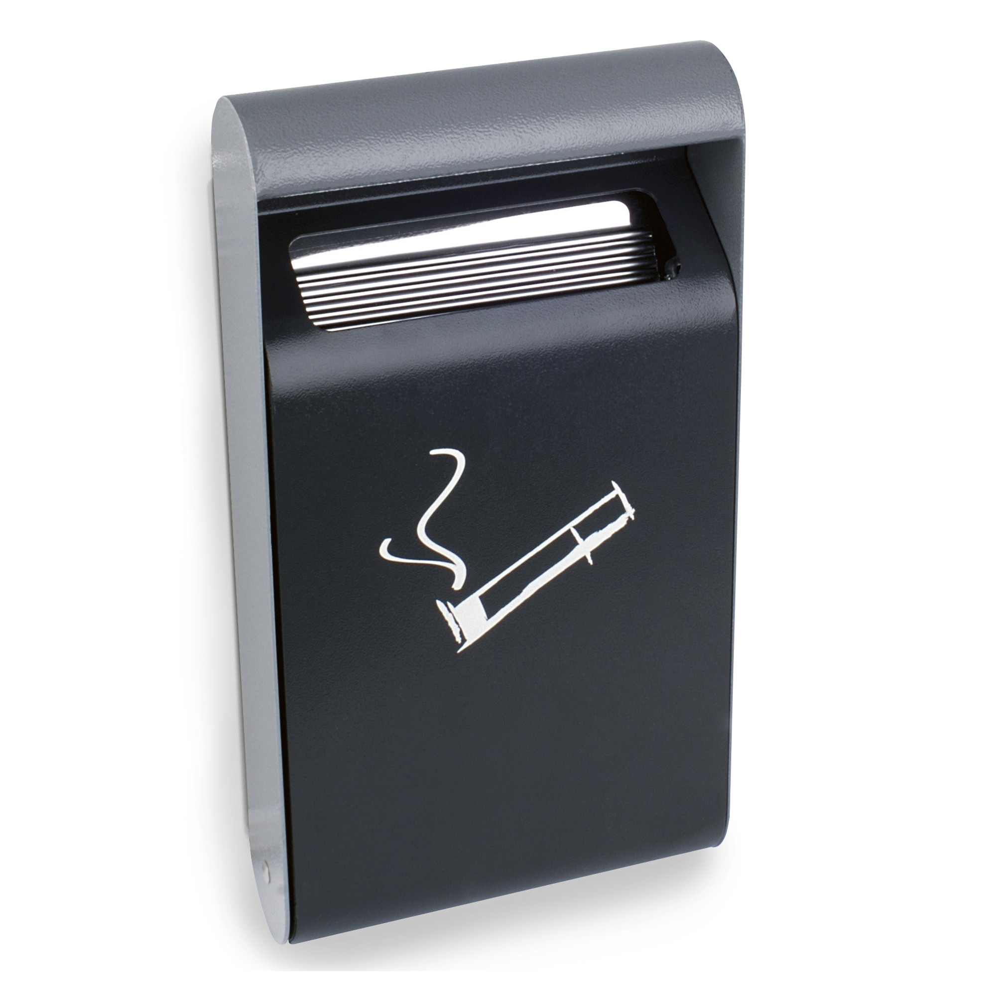 MONDOFFICE Cendrier mural 1,5l avec liner - Gris anthracite