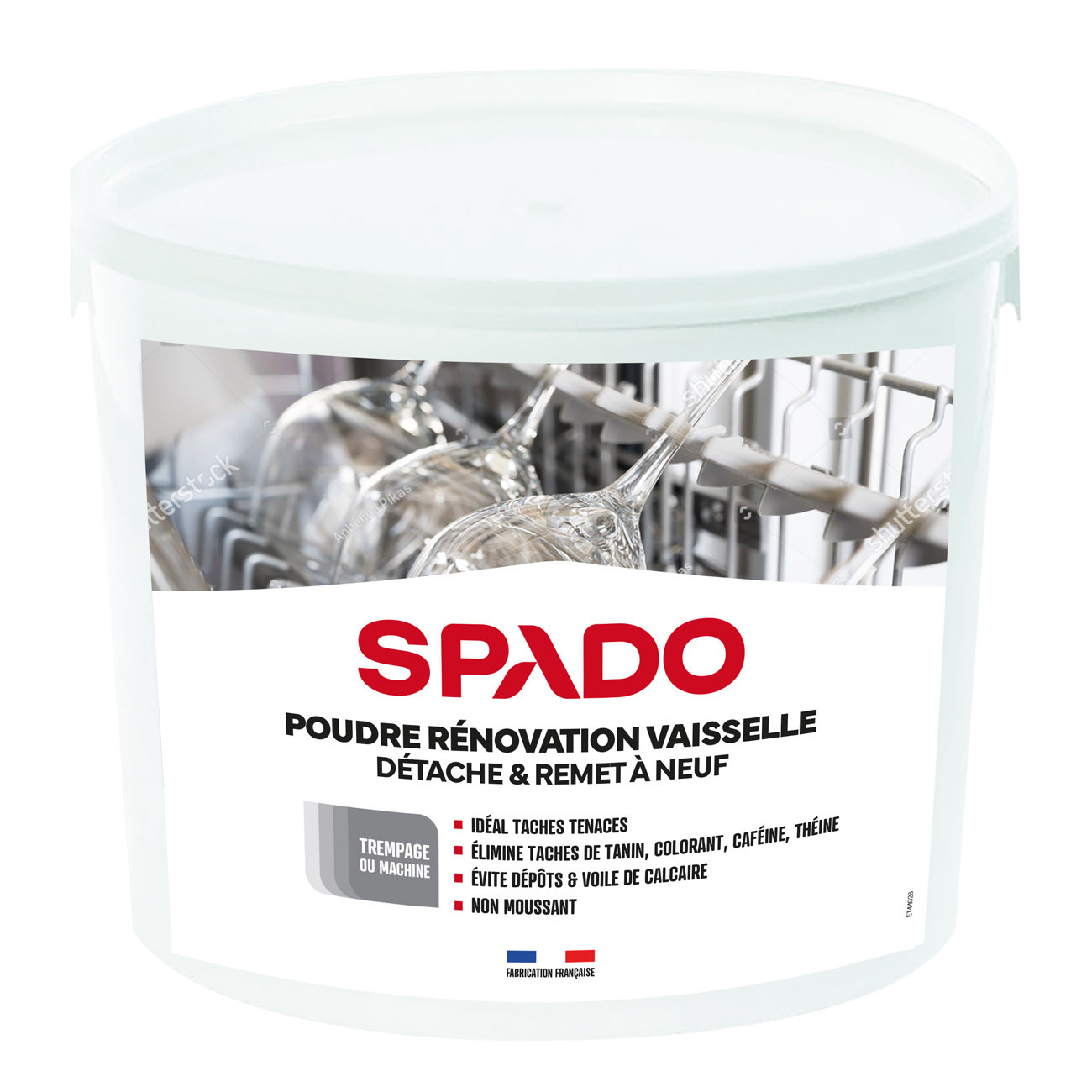 Spado Poudre Pro rénovation vaisselle détachant restauration - Baril de 5 kg