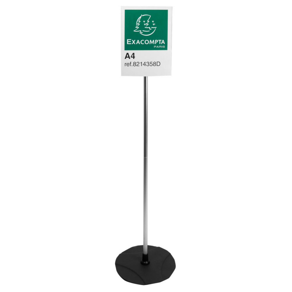 Exacompta Prsentoir double face sur pied lest Alban - Format A4 - Aluminium