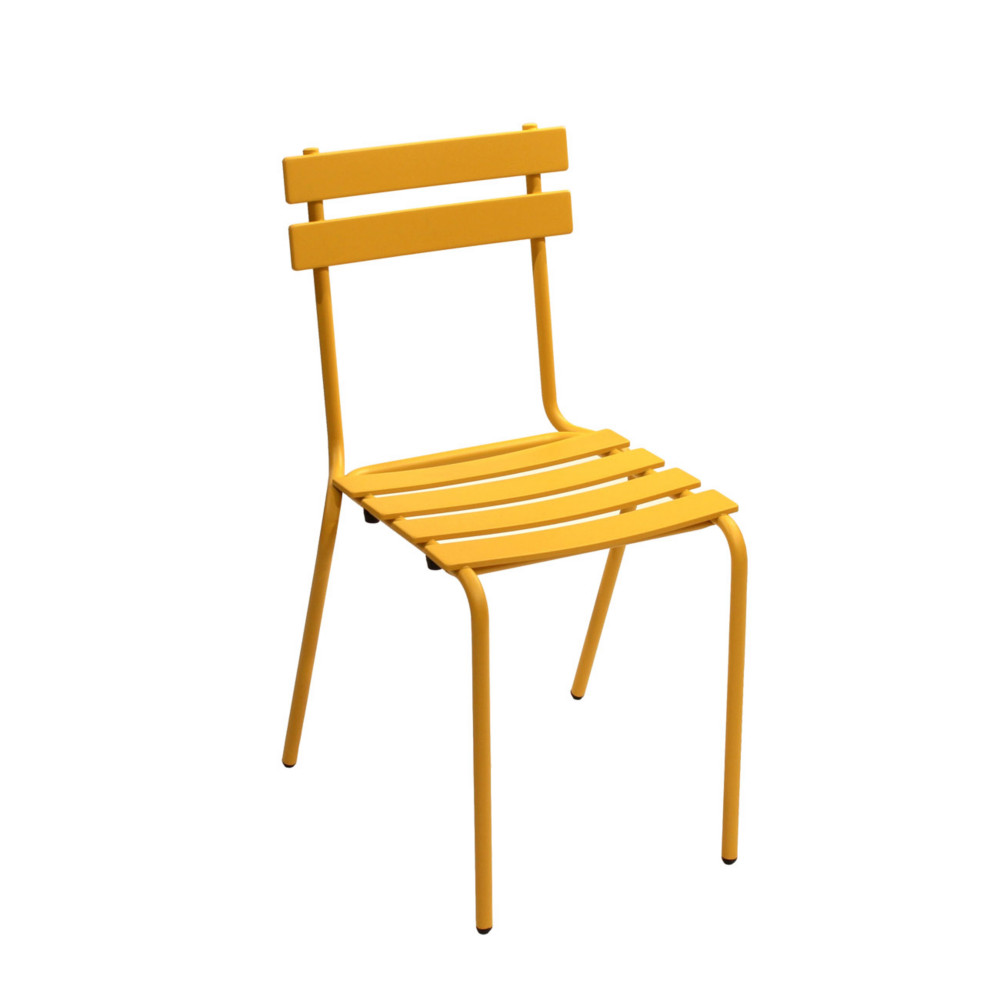 Chaise dextrieur Eden en mtal sans accoudoir  Miel