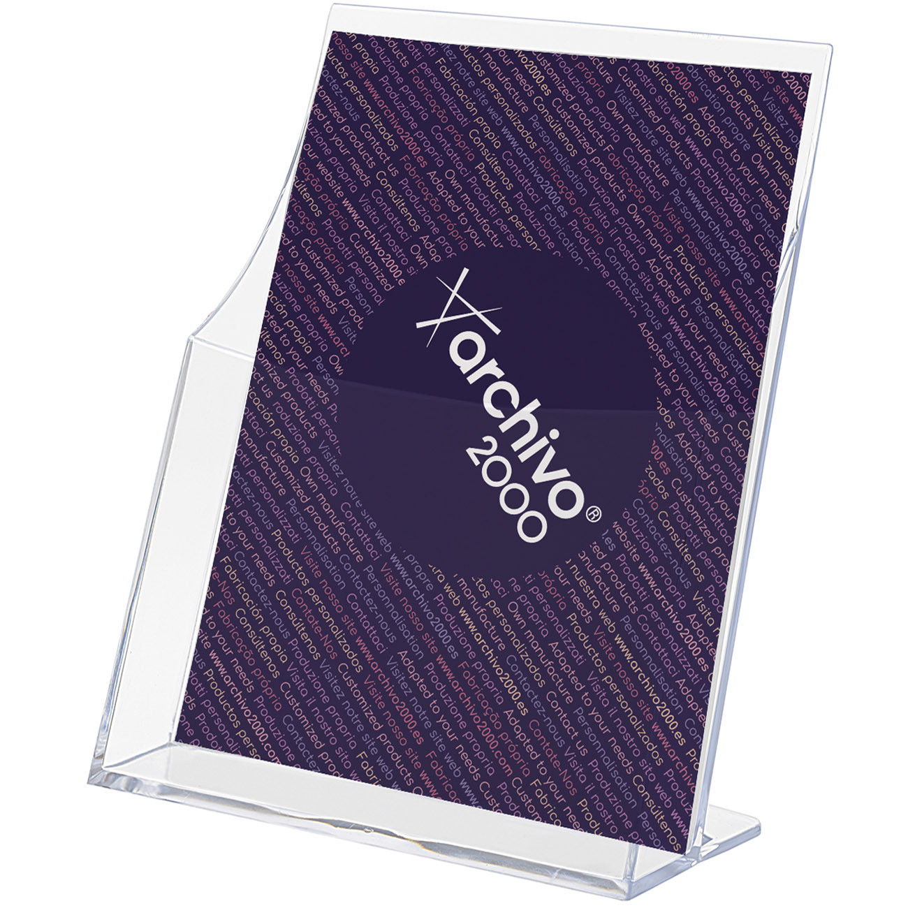 Archivo+2000+Presentoir+de+table+incline+-+Format+A5+-+Transparent