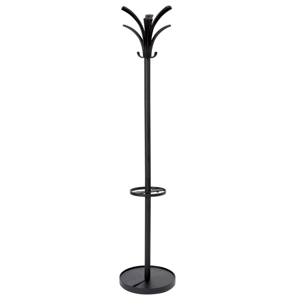 Portemanteau Brio 6 patres avec porte-parapluie - Noir