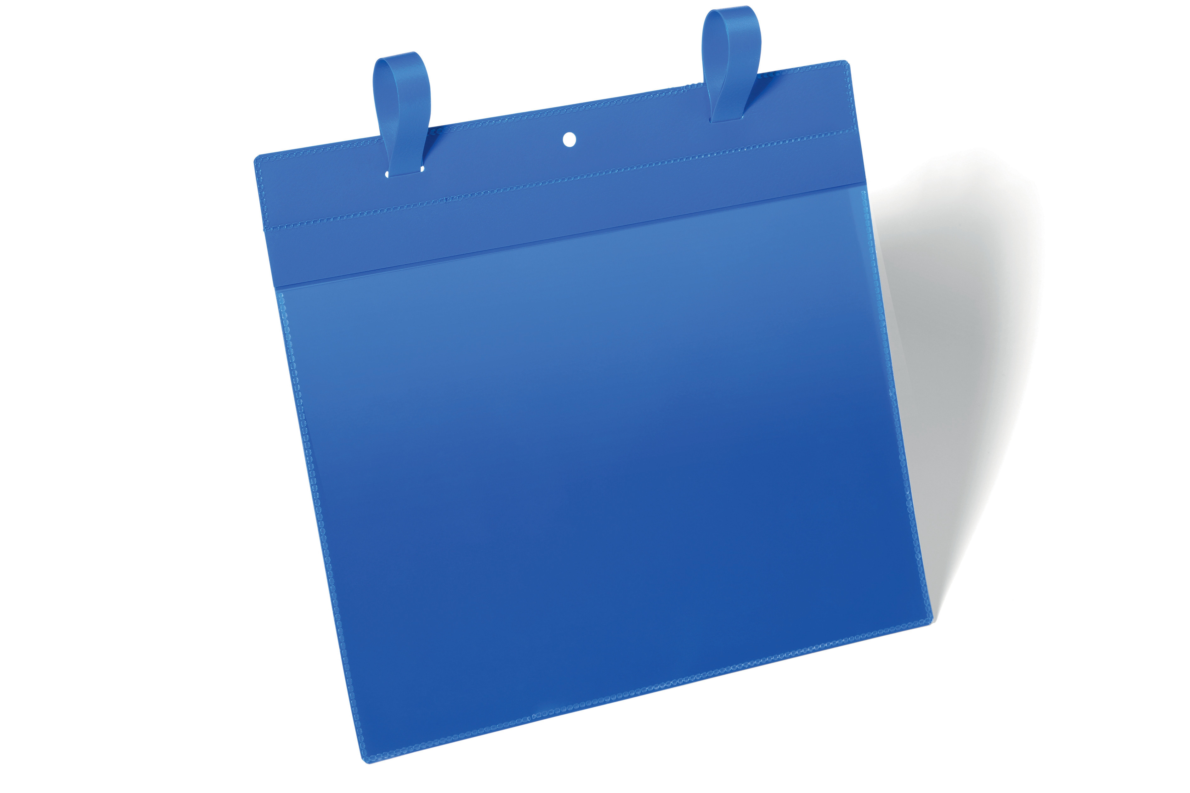 Durable Pochettes logistiques avec système d'attache - Format A4 paysage 297 x 210 mm - Bleu - Lot de 50