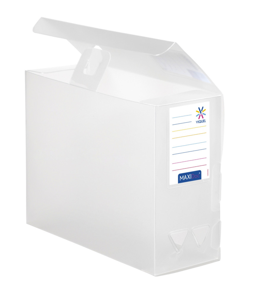 Viquel Bote de classement A4 Propyglass en polypropylne Maxi - Dos 12 cm - Incolore