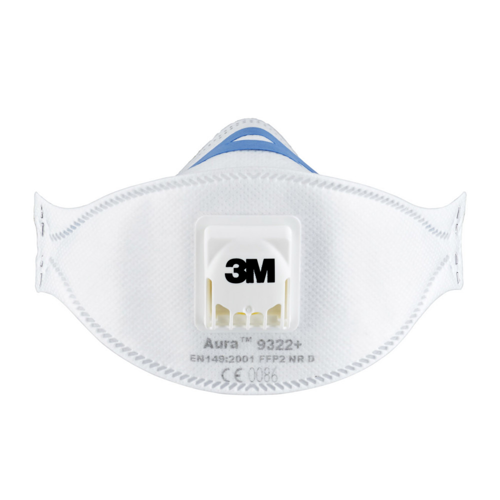 3M Masque anti poussire pliable FFP2 avec soupape - Blanc - Lot de 2