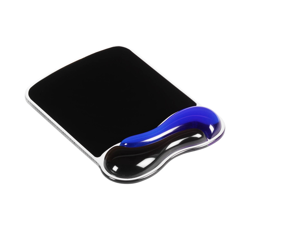 Kensington Tapis de souris Duo avec repose-poignet gel rglable - Noir / Bleu