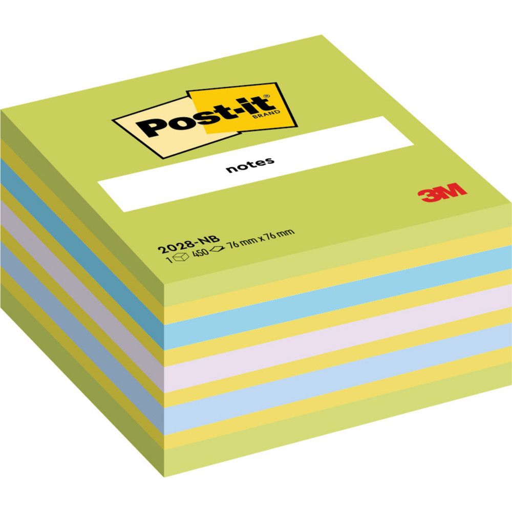 Post-it Notes repositionnables 76 x 76 mm - Bleu Non - Bloc de 450 feuilles