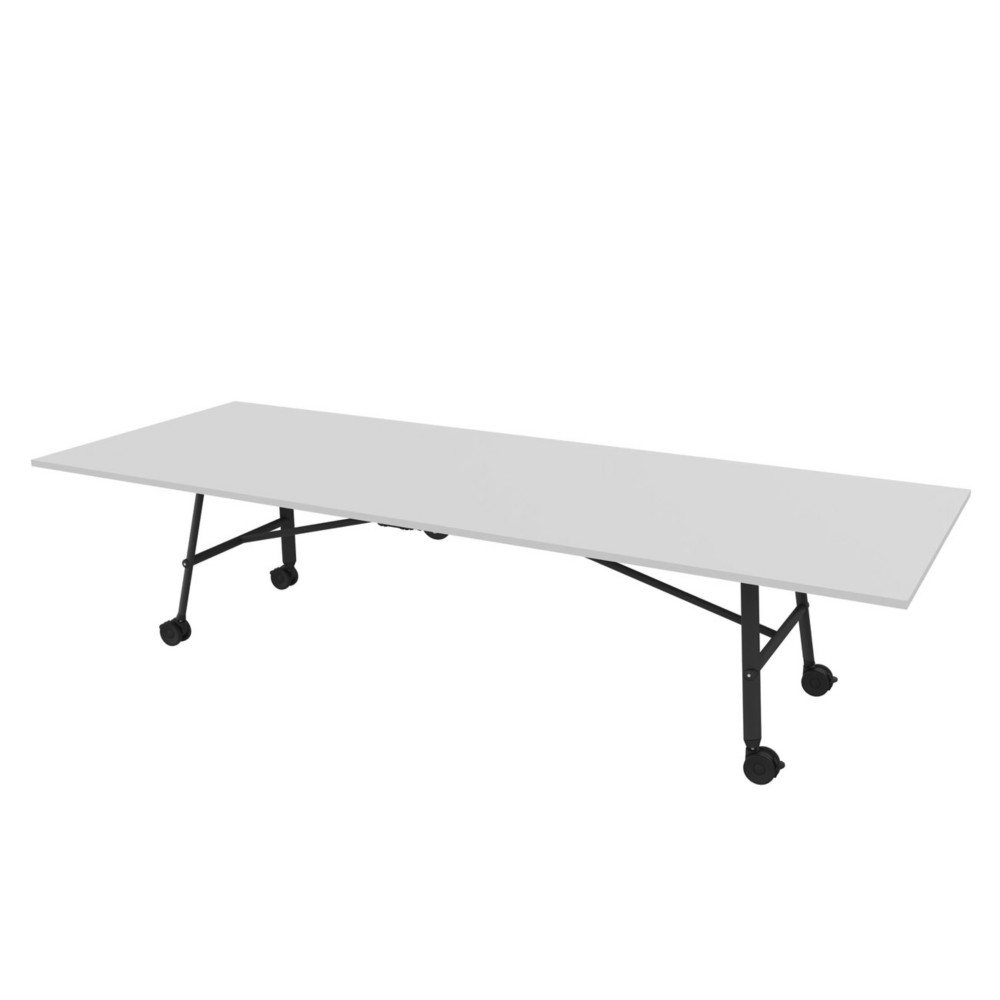 Table mobile plateau rabattable Serenity 320 x 120 cm Gris  Pied Noir