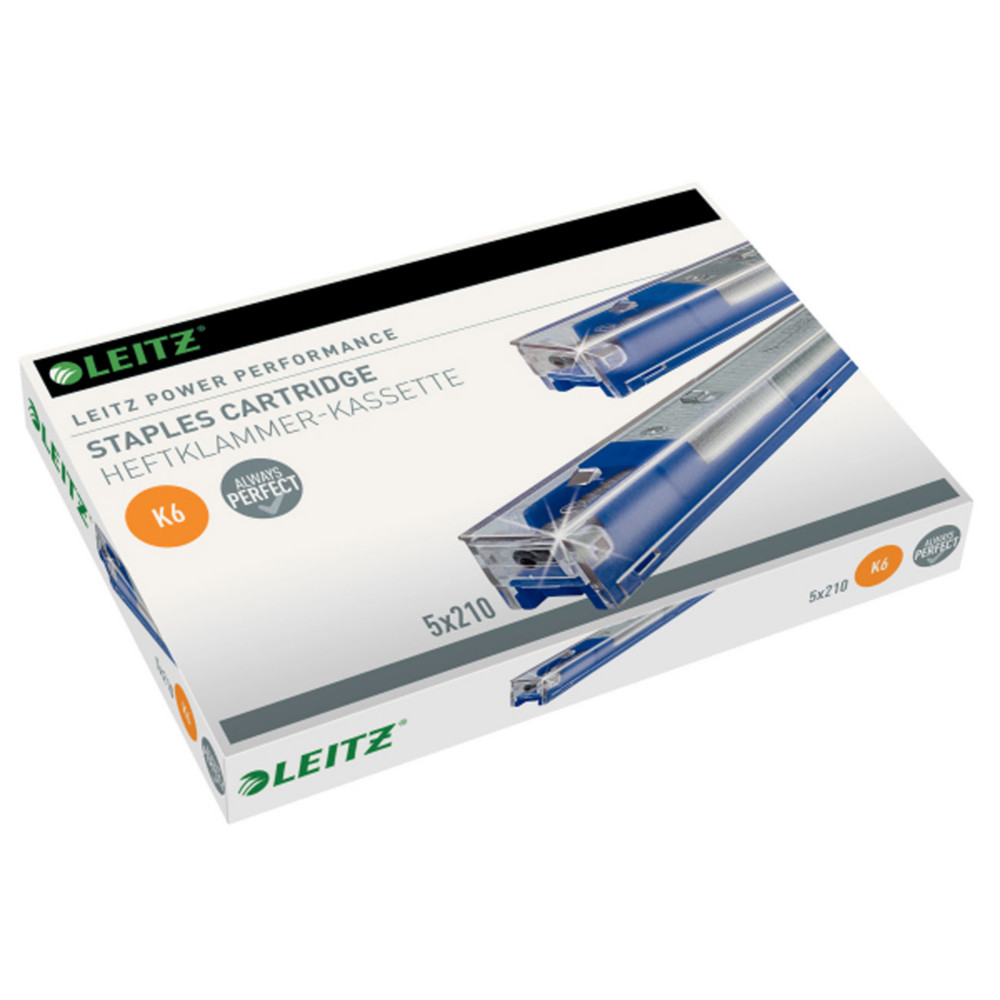 Leitz Power Performance K6 Cassette d'agrafes capacit de 25feuilles - 5 cartouches de 210