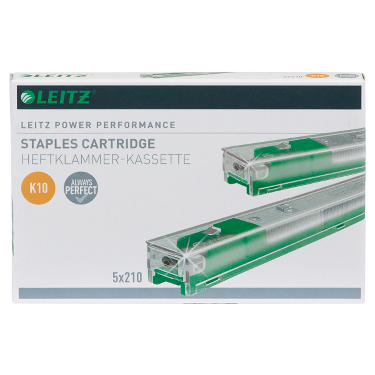 Leitz+Cassette+d%27agrafes++K10+Vert+-+55+feuilles