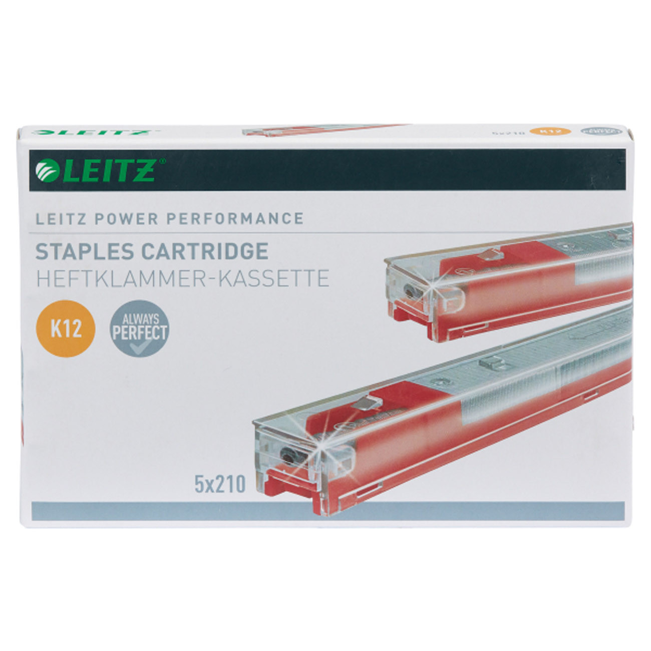 Leitz+Cassette+d%27agrafes++K12+Rouge+-+80+feuilles