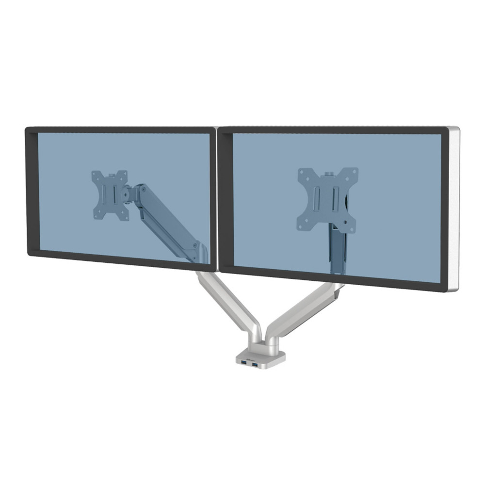 Fellowes Bras support cran double articul Platinum Series jusqu' 40 pouces - Gris