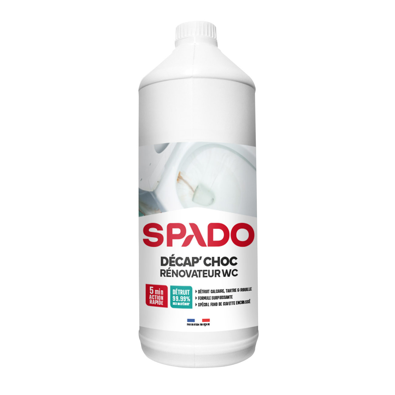 SPADO Décap'Choc rénovateur WC 3 en 1 - Flacon 1l
