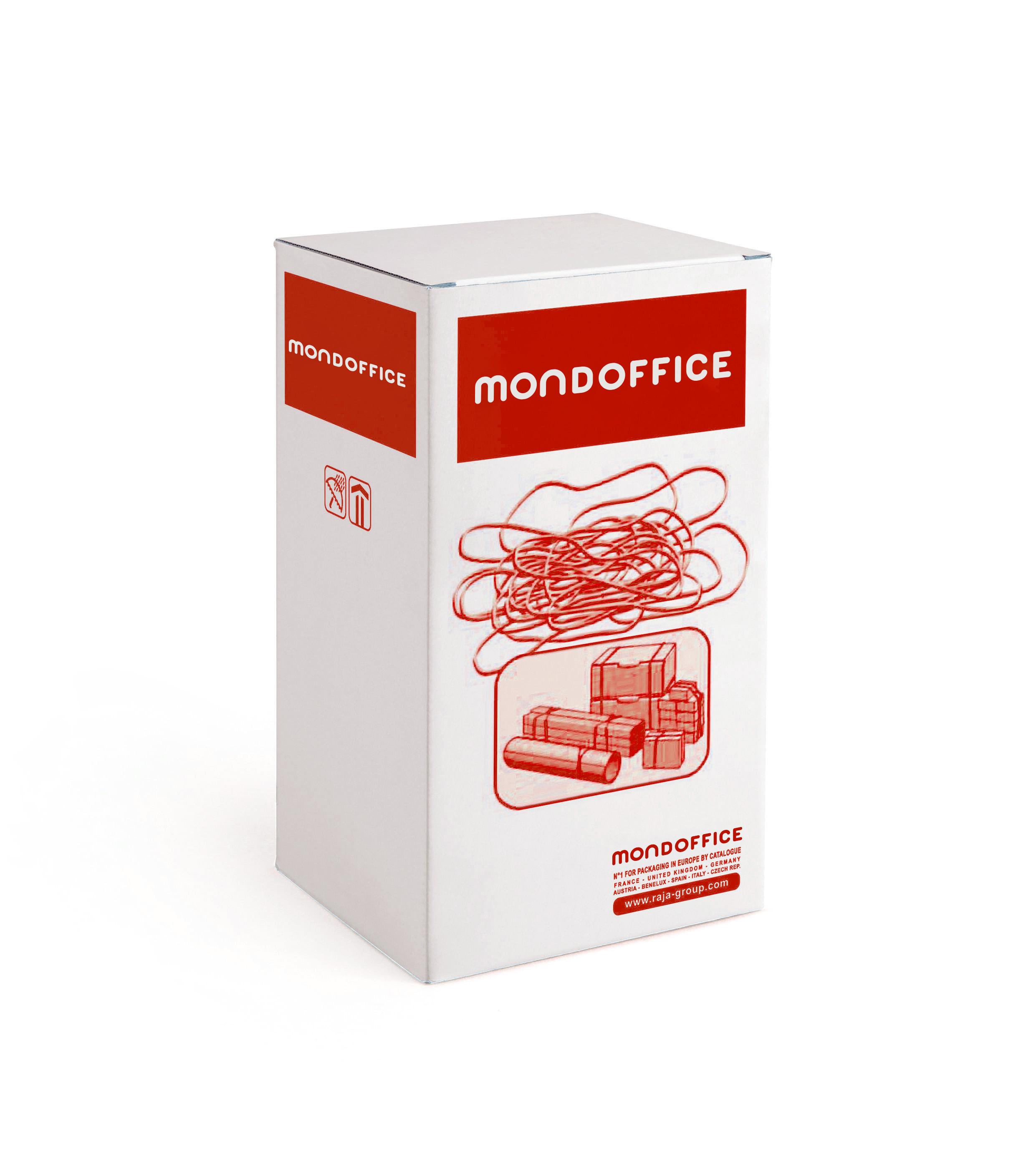 MONDOFFICE Elastiques 90 x 3 mm en caoutchouc naturel - Boîte 1 kg