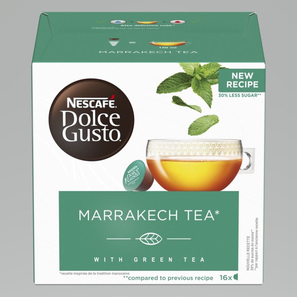 Nescaf Dolce Gusto bote de 16 capsules Th  la menthe Marrakech